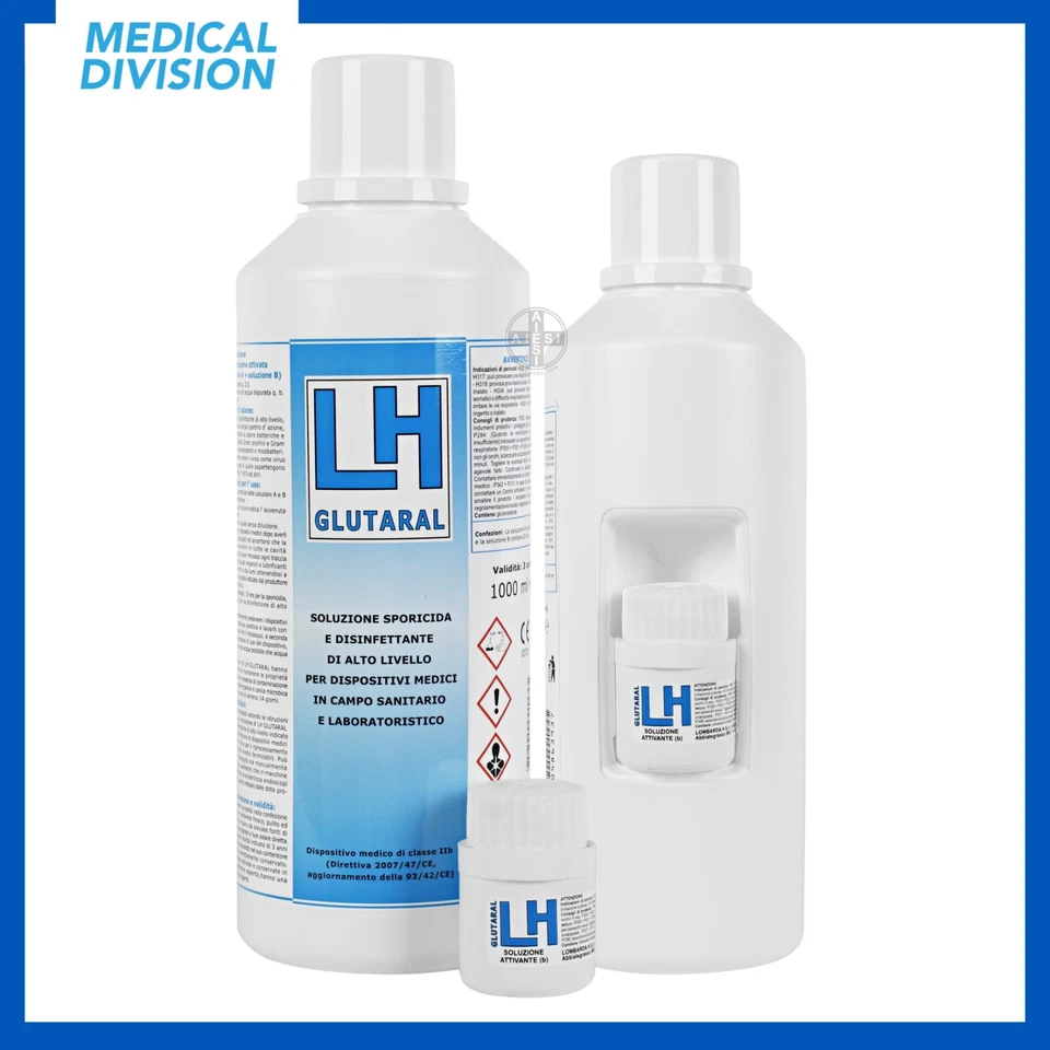 12 LH Glutaral sterilizzante a freddo pronto uso a base di glutaraldeide 1 litro
