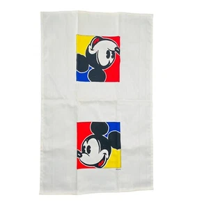 Vintage Disney Mickey Mouse Color Block Hand Towel 27" x 17" NEW Made in USA - Picture 1 of 4