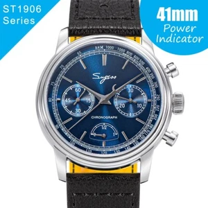 Seagull Sugess ST1906 Panda 41mm Dark Blue Power Indicator Chronograph 1963 BNIB - Bild 1 von 7