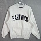 Vintage 90S Champion Reverse Weave Hartwick College Sweatshirt Adult Small Gray
