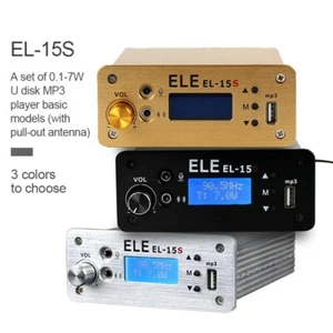 EL-15S FM Broadcast Transmitter Timing Wireless 0.1-7W w/ Antenna For U Disk MP3 - Picture 1 of 9