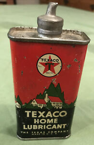 Vintage Texaco home lubricant  4oz tip broken
