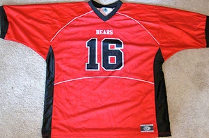 BRIDGEWATER STATE U. BEARS (MA) YOUTH NCAA FOOTBALL JERSEY #16 NEW! LARGE OR XL - Picture 1 of 3