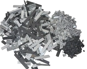 Lego Lote De 1000+ Piezas - Gris Oscuro Y Claro - Ladrillos, Soportes, Azulejos, + Más - Imagen 1 de 6