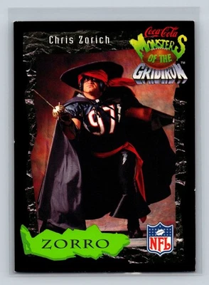 1994 Coca-Cola Monsters of the Gridiron #5 Chris Zorich Chicago Bears - Image 1 of 2