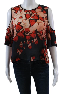 Blusa Clover Canyon Mujer Mariposa Hombro Frío Manga Corta Naranja Talla M Foto 1 de 4