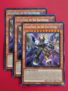 3x Yugioh DOOD-EN018 Master Peace The True Dracoverlord 1st Ed LP Light Play x3 - Picture 1 of 1