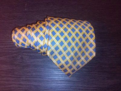 Corbata de seda para hombre ROBERT TALBOTT Best of Class Nordstrom amarilla/azul/blanca Foto 1 de 4