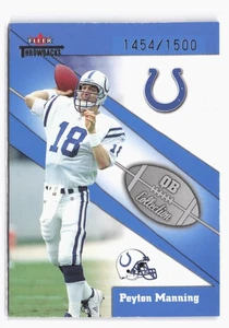 2002 Fleer Throwbacks QB Collection #8 QB Peyton Manning #/1500 Colts RC SP JA - Picture 1 of 2