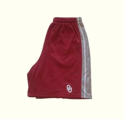 NIKE NCAA VTG Y2K OU OKLAHOMA SOONERS FOOTBALL BASKETBALL 7" SHORTS MENs SZ L 20 - Image 1 of 4