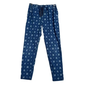Tea Collection Pants Blue Floral Print Drawstring Waist Casual Girls Size 7 - Picture 1 of 11