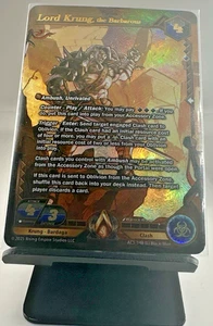 Juego de cartas coleccionables Alpha Clash inigualable - Lord Krung, la carta bárbara # AC5-148 casi como nuevo - Imagen 1 de 2