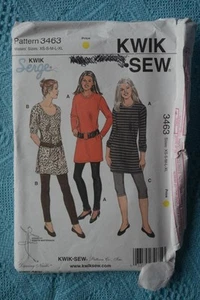 Kwik Sew #3463 Misses TUNIC & LEGGINGS PATTERN Size XS-XL. Stretch Fabrics Uncut - Bild 1 von 1