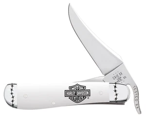Case xx Knives Harley-Davidson Russlock 52249 White Pocket Knife Stainless - Imagen 1 de 4