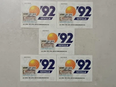 5 HOJAS BLOQUE . 1992. EXPO'92. LA ERA DE LOS DESCUBRIMIENTOS.  EDIFIL 3191 - Imagen 1 de 2