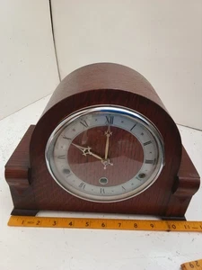 ANTIQUE/VINTAGE WESTMINSTER CHIME MANTEL CLOCK IN FULL WORKING ORDER - Picture 1 of 17