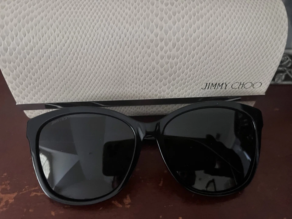 Jimmy Choo Women's Sunglasses/New Black Frame With Case - Image 1 of 4