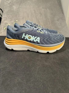 Hoka One One Gaviota 5 Shoes Mens Size 10.5 2E Blue Yellow Road Running - Picture 1 of 10