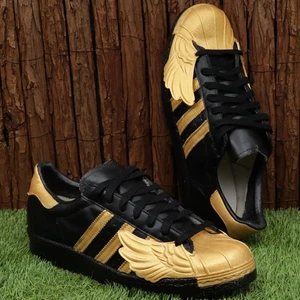 🔥RARE Jeremy Scott X Adidas Originals Superstar Wings US 9.5 UK 9 CUSTOMISED!! - Picture 1 of 14