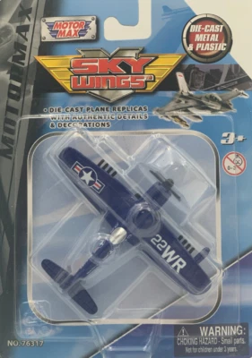 Avión de combate americano Vought F4U Corsair modelo de la Segunda Guerra Mundial Diecast Motormax Foto 1 de 4