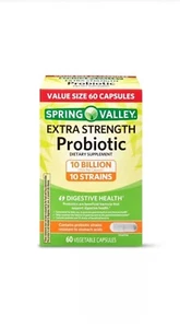 Spring Valley Extra Strength Probiotic Vegetable Capsules, 60 Capsules Exp:06/26 - Picture 1 of 3