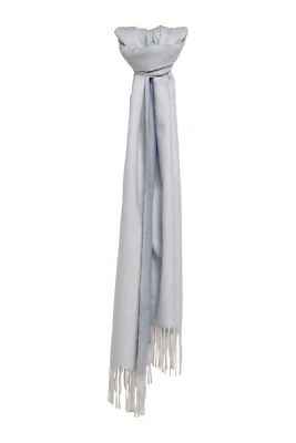 1200$ UMBERTO BILANCIONI Stole Scarf Sky Blue 100% Double Cashmere Made in Italy - Image 1 of 3