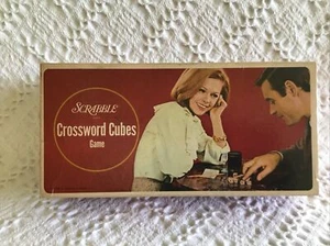Vintage Scrabble Crossword Cubes Game 1968 Selchow & Richter Wood Dice - Picture 1 of 14