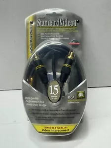 Monster B SV1/100-1.5 M Composite Video with RCA Audio Cable Kit AV Receiver 5ft - Picture 1 of 4