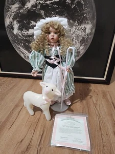 Ashton Drake "Little BO Peep" and Lamb - Wendy Lawton - Porcelain Doll - Bild 1 von 13
