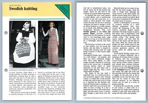 Swedish Knitting - Folk Knitting Odhams Knitting Collection Instruction Card - Picture 1 of 1