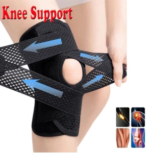 Knee Brace Compression Knee Support with Air Mesh Fabric, Adjustable Knee Wrap - Picture 1 of 16