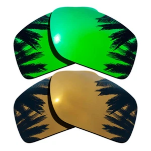 Lentes de repuesto polarizadas verdes y bronce doradas para Oakley doble filo OO9380 - Imagen 1 de 6