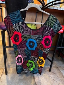 Wearable Art Mexican Oaxaca Blouse - NEW - Picture 1 of 2