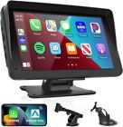 7&quot; Touch Screen 2K Portable Car Wireless Apple CarPlay Android Auto Radio BT FM
