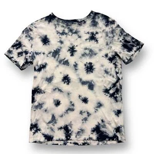 Boys Gap Size 10 L Blue & White Tie Dye Short Sleeve Pocket Tee - Picture 1 of 2