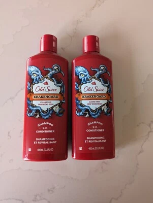 2 Bottles Old Spice 25.3 Oz Krakengard 2 In 1 For The Hair Shampoo & Conditioner - Image 1 of 2