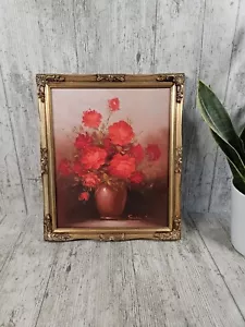 Susan Page - Pintura al óleo original - Rosas rojas - 14 X 12 vintage - Imagen 1 de 10