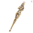 Creative Brass Beauty Keychain Pendants Pure Copper Handmade Goddess Ear Pi~QH