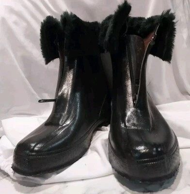Zapatos de lacrosse para mujer invierno, nieve, lluvia, EE. UU., cremallera, usados, años 60 talla 7 Foto 1 de 2