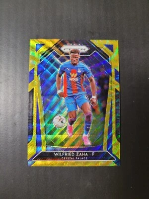 2020-21 Panini Prizm Premier League Wilfried Zaha Gold Wave Prizm /10 - Image 1 of 4