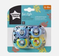 Tommee Tippee Fun Style Pacifiers, Free Silicone Binkies 4 counts,New & unopened