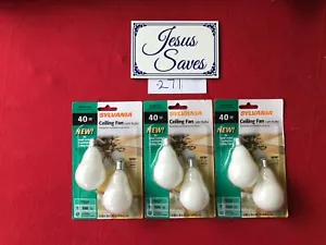 6- Sylvania Ceiling Fan Bulbs Candelabra 11534 40w 271 - Picture 1 of 1