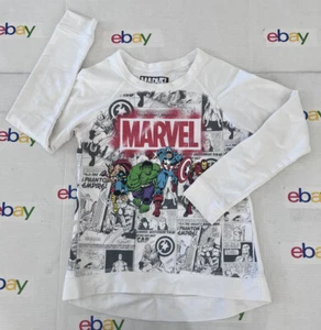 Marvel Comics medium sweatshirt White cotton blend graphic print pullover crew - Picture 1 of 6