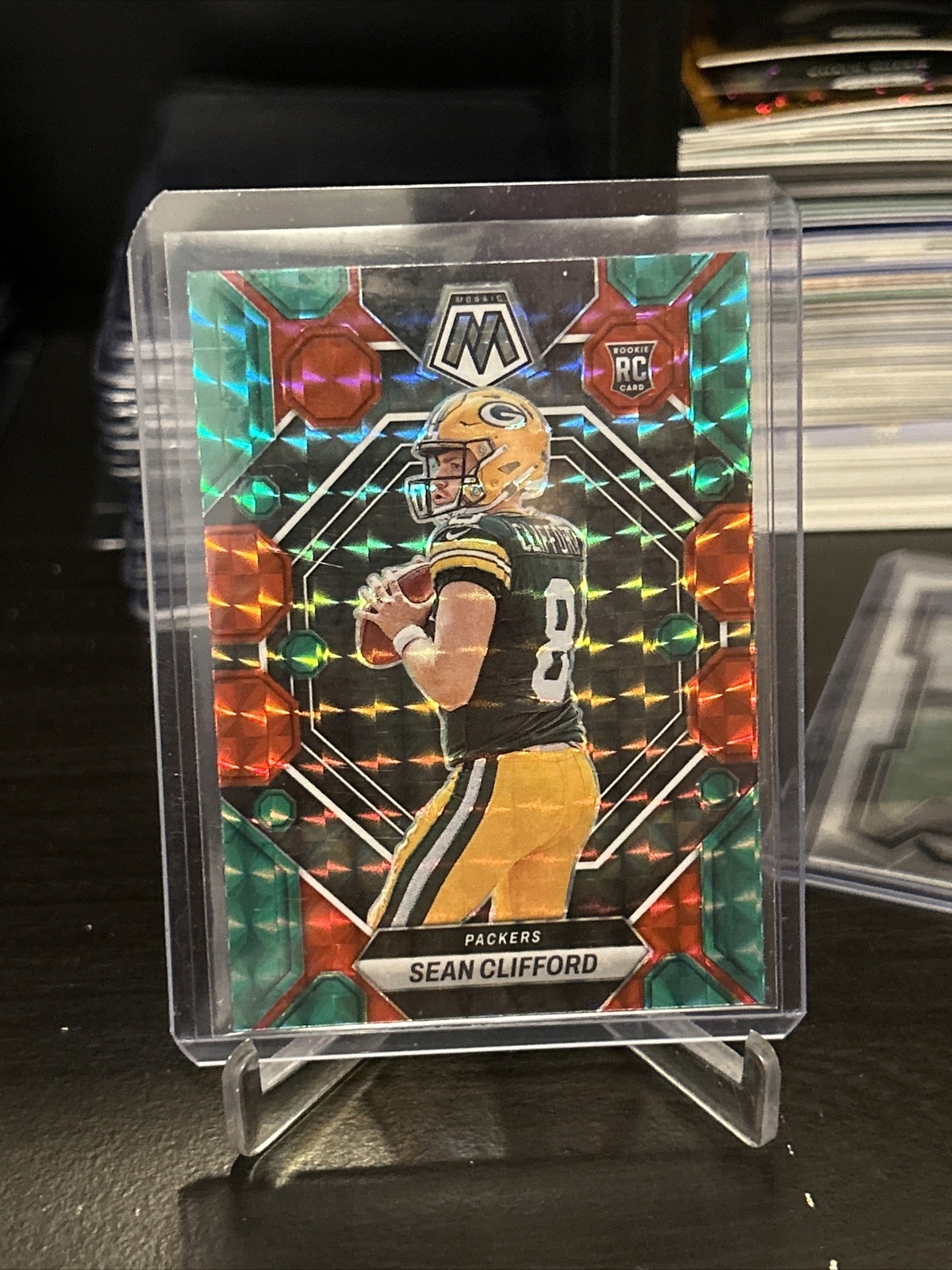 2023 Panini Mosaic Rookies Choice Red & Green Prizm Sean Clifford #361 Rookie RC