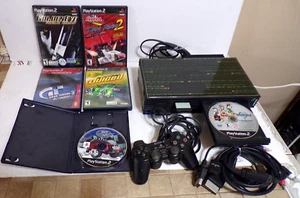 Sony PS2 Game System w/Matrix Cover, Controller, Cords, 6 Games & Memory Card - Picture 1 of 6