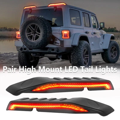 Luces traseras LED de freno de giro de techo de montaje alto para Jeep Wrangler JL 18-23 Foto 1 de 4