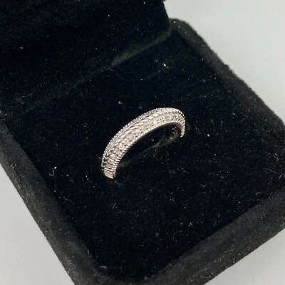 Judith Ripka 14k Diamond Band White Gold Ring Size 4.5 - Изображение 1 из 4