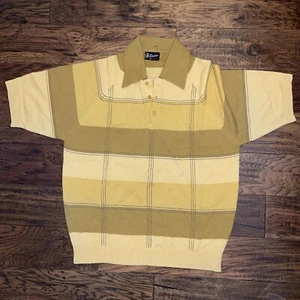 1960s vtg BARDONI ACRYLIC STRIPED SURF shirt XL Surf Knit Immaculate! - Picture 1 of 4