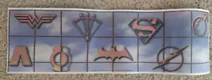 Rollo de pegatinas promocionales de la Liga de la Justicia/sin usar/1997/Batman/Wonder Woman/Flecha verde - Imagen 1 de 4