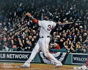 DAVID ORTIZ Autographed "3x WS Champs, HOF 22" 16" x 20" Photo FANATICS LE 1/34 - Picture 1 of 3